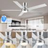 52 in. Nickel Lowe Profile Ceiling Fan with Light