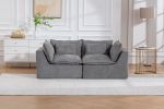 74.8" Width Cloud Couch Oversized Modular Sectional Sofa True Relax Comfy Couches Wide&Deep Seat Sofas for Living Room Furniture Sets, Waffle Fabric