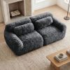 2-seater Modular Sectional Sofa Couches,Soft Fluffy Plush Fabric Bottom Anti-Slip Design,32D High Density Sponge,No Assembly Required Ergonomic Design