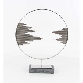 Artistically designed stainless steel marble decor