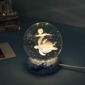 Stars And Seas; Ocean Series Crystal Ball Ornaments (Items: Lazy Sea Turtle)