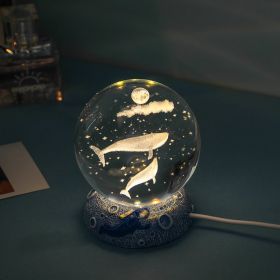 Stars And Seas; Ocean Series Crystal Ball Ornaments (Items: Deep Sea Whale)