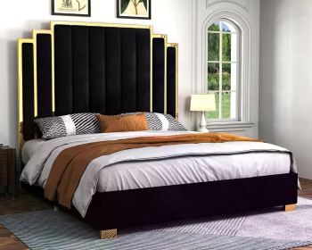 Queen Size Bed Frame, (Color: Black, size: King)
