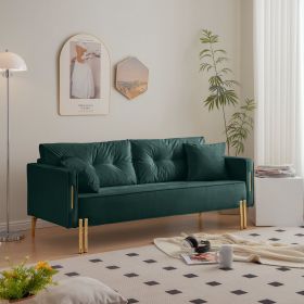 Luxury Modern Upholstered 3-Seater (Color: GREEN)